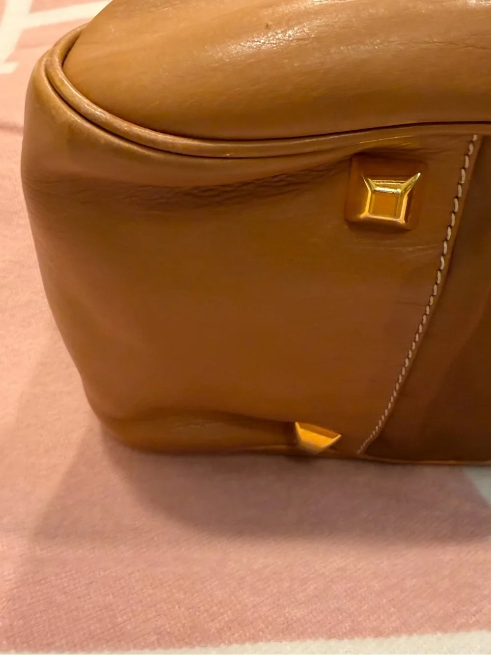 PRADA⭐️Bauletto! Multicolor Shoulder Bag with Brown Leather Trim. Offers!❤️